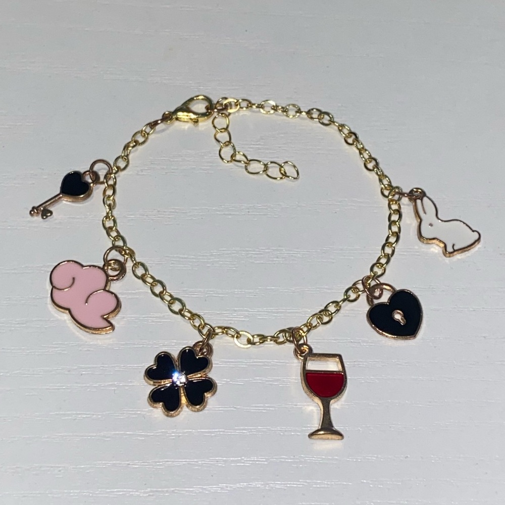 Handmade Gold Charm Bracelet